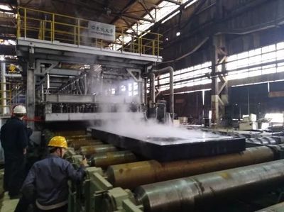 世界首套|河鋼舞鋼300mm級特厚鋼板輥式淬火裝備熱負荷試車成功